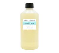 Simply Essential Citrus Fresh Massage Oil with Lemon, Lime & Tea Tree Essential Oils for Invigorating and Refreshing Massage Therapy 500ml - Spa Size for Therapist