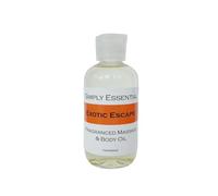 Simply Essential Exotic Escape Massage and Body Oil, Chocolate and Coconut Fragrance, 100ml