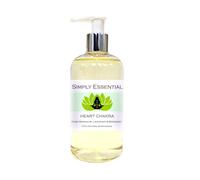 Simply Essential Heart Chakra Massage Oil with Rose Geranium, Lavender and Bergamot 250ml | Anahata Aromatherapy Body Oil for Emotional Healing & Love
