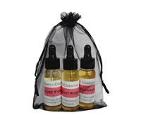 Simply Essential Sensual Massage Oil Gift Set Box 3 x 30ml Midnight Kiss, Pure Pleasure & Just for Us Blends (Black Bag)