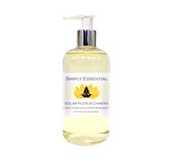 Simply Essential Solar Plexus Chakra Massage Oil 250ml - Manipura Aromatherapy Body Oil with Lemon, Ginger & Black Pepper for Confidence & Motivation