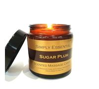 Simply Essential Sugar Plum Scented Massage Candle, 100g, Vegan-Friendly with Natural Butters and Oils