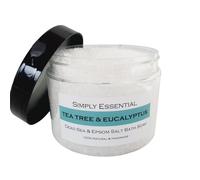 Simply Essential Tea Tree & Eucalyptus Bath Salts with Dead Sea & Epsom Salt Body & Foot soak 500g