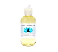Simply Essential Throat Chakra Body Oil with Lavender, Peppermint and Eucalyptus 100ml Vishuddha Massage Oil for Expression and Communication