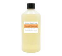 Simply Essential Warm & Uplifting Massage Oil Energising Body Blend for Warming Relief with Lemon, Juniperberry, Ginger & Ylang Ylang 500ml Spa Size for Massage Therapists