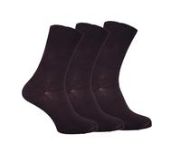 Simply Essentials Mens Plain Extra Wide Diabetic Socks (Pack Of 3) (6-11 UK) (Black)