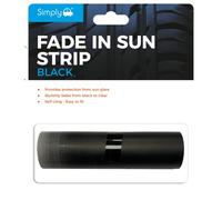 Simply FAD01 Car Windscreen Fade Strip, Provides Protection from Sun Glare, Self Cling Easily Fit & Remove Black