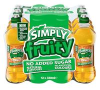 Simply Fruity Orange Juice Drink 330ml, (Pack of 12)
