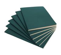 Simply Genius (6 Pack) Travel Journal, Travelers Notebook Set: Softcover Journals to Write in for Women, Journal for Men, Writing Journal Notebook Lined, 92pg Ruled, 5.5” x 8.3”, Green