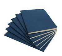 Simply Genius A5 Notebooks for Work, Travel, Business, School & More - College Ruled Notebook - Softcover Journals for Women & Men - Lined Note Books with 92 pages, 5.5" x 8.3" (Navy, 6 pack)