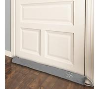 Simply Genius Door Draft Stopper - 36-Inch, Gray, 2-Pack - Weighted Under Door Gap Filler Bottom & Noise Blocker - Windproof Guard & Window Draft Blocker