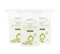 Simply Gentle Baby Cleansing Pads - Perfect for Sensitive Skin - Pure Cotton Pads for Newborn Baby - Free from Odours or Irritants - Rectangular Shaped Disposable Cotton Pads - 3 Packs of 60 Pads
