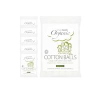 Simply Gentle Organic Cotton Balls - Soft, Hypoallergenic & Absorbent | for Baby Care, Makeup Removal & First Aid (100 Balls, Pack of 6)