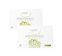 Simply Gentle Organic, Cotton Buds - 100% Organic Cotton & FSC Paper Stems - for Cleaning Delicate Areas around Eyes & Outer Ears - Eco Friendly & Biodegradable - 200 Buds (Pack of 2)