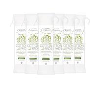 Simply Gentle Organic Cotton Pads - Perfect for Sensitive Skin - Pure Cotton Pads for First Aid - Free from Odours or Irritants - Round Shape, Disposable - 6 Packs of 100 Pads