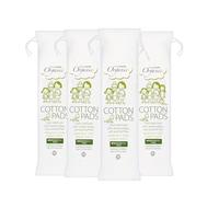 Simply Gentle Organic Cotton Pads - Perfect for Sensitive Skin - Pure Cotton Pads for First Aid - Free from Odours or Irritants - Round Shape, Disposable - 100 Count (Pack of 4)