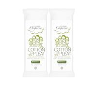 Simply Gentle Organic Cotton Wool Pleats - Perfect for Sensitive Skin - Pure Cotton Pleat with No Paraben or Alcohol - Free from Odours or Irritants - Hypoallergenic Soft Wool Pleat - (100g Pack of 2)