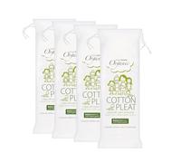 Simply Gentle Organic Cotton Wool Pleats - Perfect for Sensitive Skin - Pure Cotton Pleat with No Paraben or Alcohol - Free from Odours or Irritants - Hypoallergenic Soft Wool - 100g (Pack of 4)