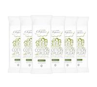 Simply Gentle Organic Cotton Wool Pleats - Perfect for Sensitive Skin - Pure Cotton Pleat with No Paraben or Alcohol - Free from Odours or Irritants - Hypoallergenic Soft Wool Pleat - (100g Pack of 6)