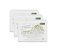 Simply Gentle Organic Dry Wipes/Cotton Cloths Perfect for Sensitive Skin - Pure Cotton Cloths for Newborn Baby - Free from Odours Parabens & Alcohol - Multi-Purpose - Disposable Cloth - 50 (Pack of 3)