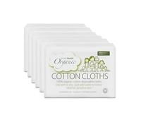 Simply Gentle Organic Dry Wipes/Cotton Cloths Perfect for Sensitive Skin - Pure Cotton Cloths for Newborn Baby - Free from Odours Parabens & Alcohol - Multi-Purpose - Disposable Cloth - 50 (Pack of 6)