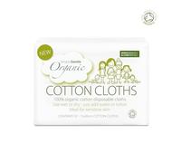 Simply Gentle Organic Dry Wipes/Cotton Cloths Perfect for Sensitive Skin - Pure Cotton Cloths for Newborn Baby - Free from Odours Parabens & Alcohol - Multi-Purpose - Disposable Cloth - 50 Pieces
