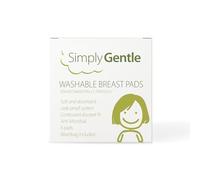 Simply Gentle Organic Reusable Breast Pads for Breastfeeding, Ultra Absorbent and Leak Proof, Soft Nursing Pads for Sensitive Skin, Maternity Essential, 6 Count