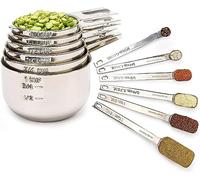Simply Gourmet Measuring Cups and Spoons - Set of 12pc, Heavy-Duty, Stainless-Steel Measuring Spoons and Measuring Cups for Baking & Cooking - Dishwasher-Safe Kitchen Accessories