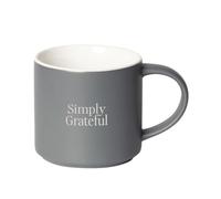 Simply Grateful Designer Ceramic Mug, 16oz - Dishwasher and Microwave Safe