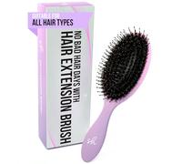 Simply Hair Detangling Brush for Hair Extensions | Anti-Static Dual Bristle Design | Boar Bristle Hairbrush for Wet & Dry Hair Reduces Breakage & Knots | Ideal for All Hair Types Pink & Purple Ombre