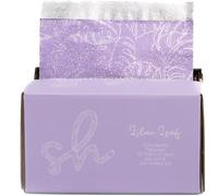 Simply Hair Pop-Up Hair Foil - 500 Pre-Cut & Folded Sheets for Hair Dye, Highlights & Balayage - Embossed, No-Slip Grip - Pop-Up Dispenser - 12.7x27.9cm - Lilac Leaf
