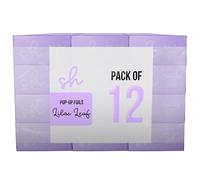 Simply Hair Pop-Up Hair Foil- Pack of 12-500 Pre-Cut & Folded Sheets for Hair Dye, Highlights & Balayage - Embossed, No-Slip Grip - Pop-Up Dispenser - 12.7x27.9cm - Lilac Leaf