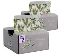 Simply Hair Pop-Up Hair Foil- Pack of 2-500 Pre-Cut & Folded Sheets for Hair Dye, Highlights & Balayage - Embossed, No-Slip Grip - Pop-Up Dispenser - 12.7x27.9cm - Palm Leaf