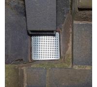 Simply Hardware® Square Drain Guard/Swirl Cover - 4 Inch up to 9 Inch Stainless Steel - Keep Drains Clear from Leaves & Debris - 9" x 9" (229mm x 229mm) - 100 Holes