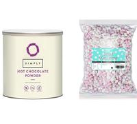 Simply Hot Chocolate Powder 2kg with Pink White Mini Mallows Delivered in Genuine Old Scool Sweets Packageing