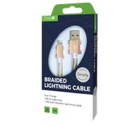 Simply ICIP05 - Usb To Iphone Braided Cable 1.5M Gold