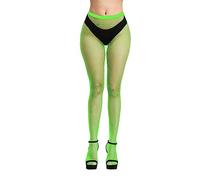 Simply Joshimo Womens Coloured Fishnet Tights | Fine Micro Net Colourful Bright Pantyhose (Neon Green)
