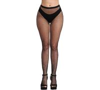 Simply Joshimo Womens Fishnet Black Net Tights Elasticated Pantyhose (Small Hole/Diamond)