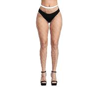Simply Joshimo Womens Wide Whale Net Fishnet Tights - Large Diamond Hole Pantyhose (White)