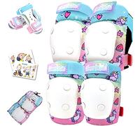 Simply Kids Knee and Elbow Pads with Wrist Guards, HardSoft Pad Tech. I CPSIA Certified Protective Gear Set I Inline Roller Skate Skateboard Bike Knee Pads for Kids Child Girls Boys