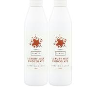 Simply Luxury Milk Chocolate Topping Sauce, Ready to Use Dessert Sauce for Ice Cream, Waffles, Pancakes, Coffee & Milkshakes (1 kg) (Pack of 2)