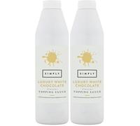 Simply Luxury White Chocolate Topping Sauce, Ready to Use Dessert Sauce for Ice Cream, Waffles, Pancakes, Coffee & Milkshakes (1 kg) (Pack of 2)