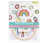 Simply Make Adults Colourful Boho Rainbow Embroidery Craft Cross-Stitch Kit, Makes A Perfect Present for Creativity, Hobby Enthusiast, Ideal for Beginners First Starter Sets, Make Your Own DIY Crafts
