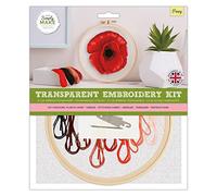 Simply Make Adults Poppy Sewing Needle Stitch Embroidery Hobby Kit, Makes The Perfect Present For Any Creativity Enthusiast, or Hobbyist, Ideal For Beginners And New Starter