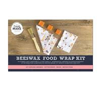 Simply Make Beeswax Wraps Food Wrap Kit, Wrapping Paper Food Wraps Great Alternative Storage Containers Bowl Cover for Food, Eco Friendly Reusable Food Wraps, Plastic Free Beeswax Bread Sandwich Wrap