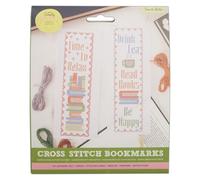Simply Make Bookmark Duo Cross-Stitch Kit, Time to Relax, Perfect Present for Any Creativity, Hobby Enthusiast, Ideal for Beginners First Starter Sets, Make Your Own DIY Crafts