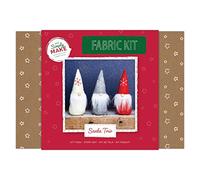 Simply Make Christmas Fabric Craft Kit Large Santa Trio, Festive Fabric Material Craft, for Adults and Teenagers, for The Most Wonderful Time of The Year - Christmas! Including All of The Accessories