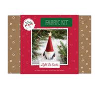Simply Make Christmas Fabric Craft Kit - Light Up Santa, Festive Fabric Material Craft, for Adults and Teenagers, for The Most Wonderful Time of The Year - Christmas! Including All of The Accessories