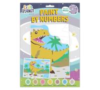 Simply MAKE Craft Planet Paint by Numbers, Dinosaur, for Children, Kids Toys, Art & Crafts, DIY Painting by Numbers Craft Canvas, Kids Poster Painting Kit, Childrens Craft Accessories