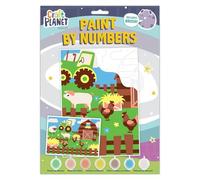 Simply MAKE Craft Planet Paint by Numbers, Farmyard, for Children, Kids Toys, Art & Crafts, DIY Painting by Numbers Craft Canvas, Kids Poster Painting Kit, Childrens Craft Accessories